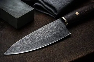 Damascus Knives Behind the Line
