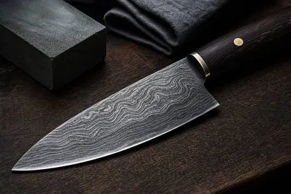 Damascus Knives Behind the Line