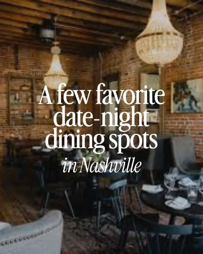 Romantic Restaurants in Nashville for Couples
