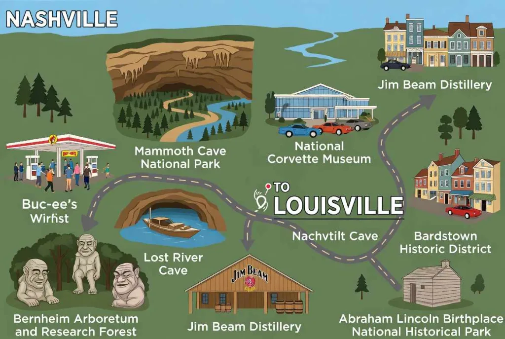Top 8 Stops Along the Nashville to Louisville Drive (in order)