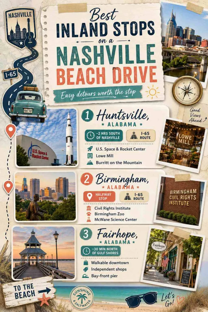 Inland Detour Stops Worth Adding to Your Nashville Beach Drive