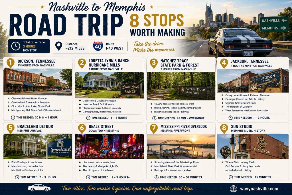 Nashville to Memphis Road Trip 8 Stops Worth Making